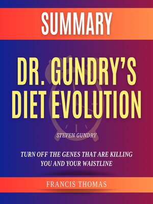 cover image of Summary of Dr. Gundry's Diet Evolution by Steven Gundry